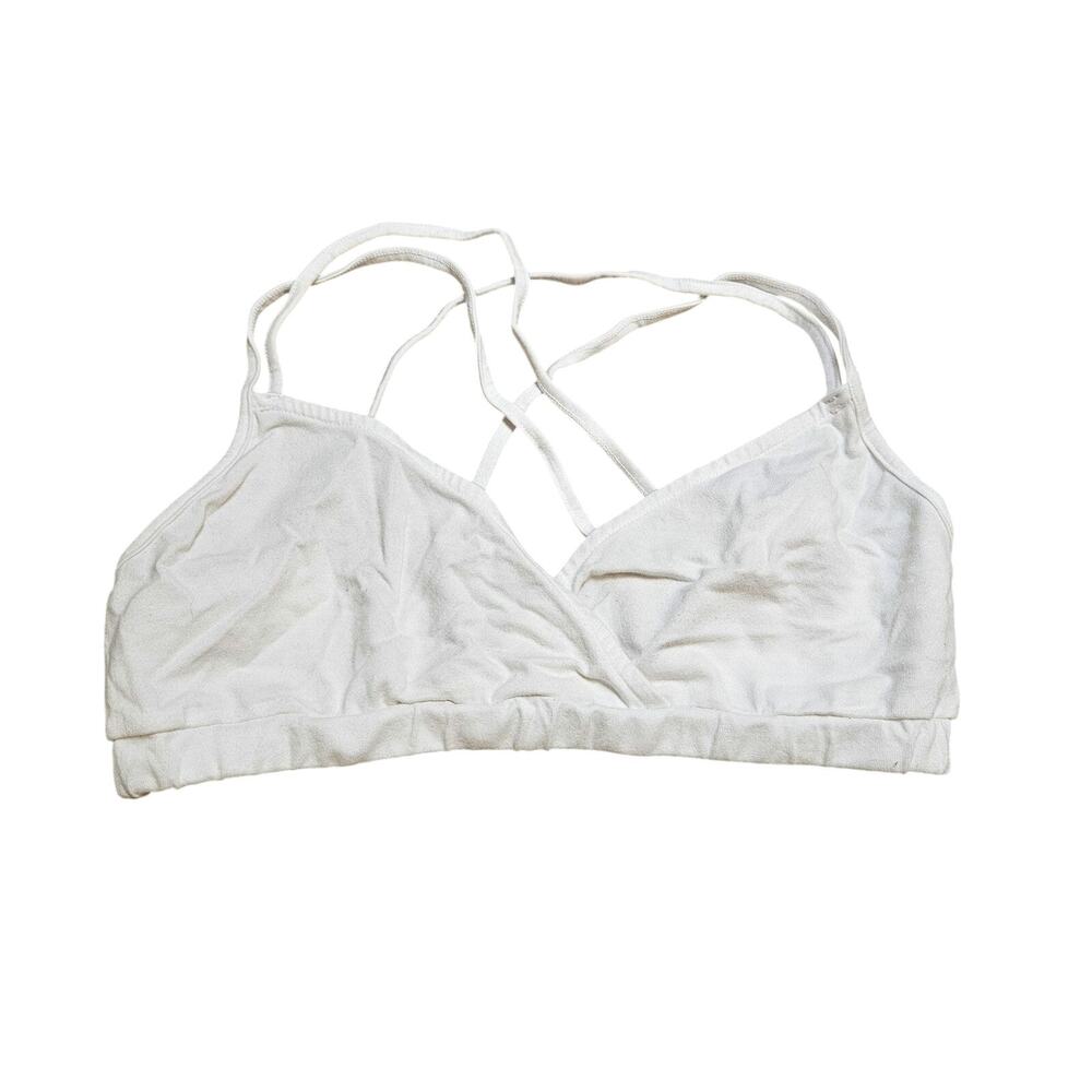 Lamade White Bralette NWT NEW USA Made Size Small Cotton